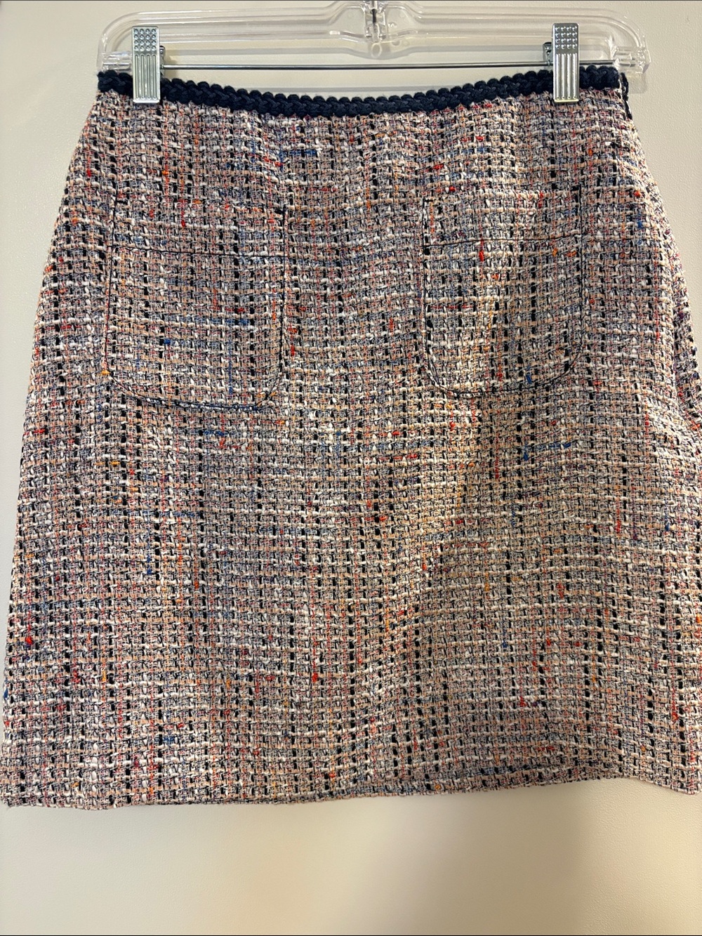 Multi-Color Tweed Mini Skirt - Neutral Blend